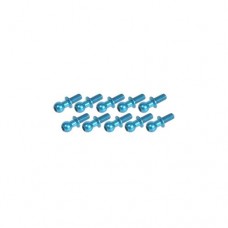 3racing (#3RAC-BS4806/LB) Aluminum 4.8MM Ball Stud L=6 (10 pcs) - Light Blue