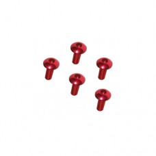3racing (#M4WD-18/RE) M2 x 5 Scoket Button Screw (Red)